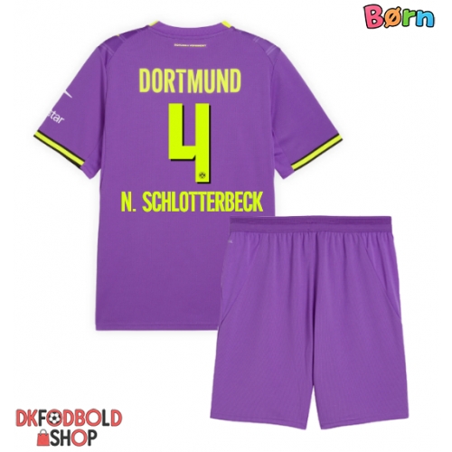 Borussia Dortmund Nico Schlotterbeck #4 Tredje trøje Børn 2026-27 Kort ærmer (+ korte bukser)